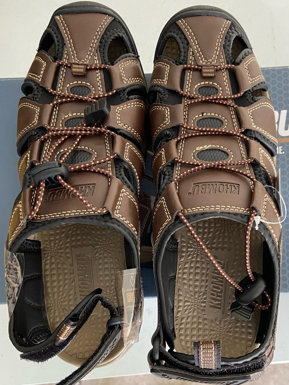 Khombu Men’s Brown Outdoor Fisherman Sandals Size 9